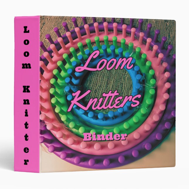 loom knitters 3 ring binder (Front/Spine)
