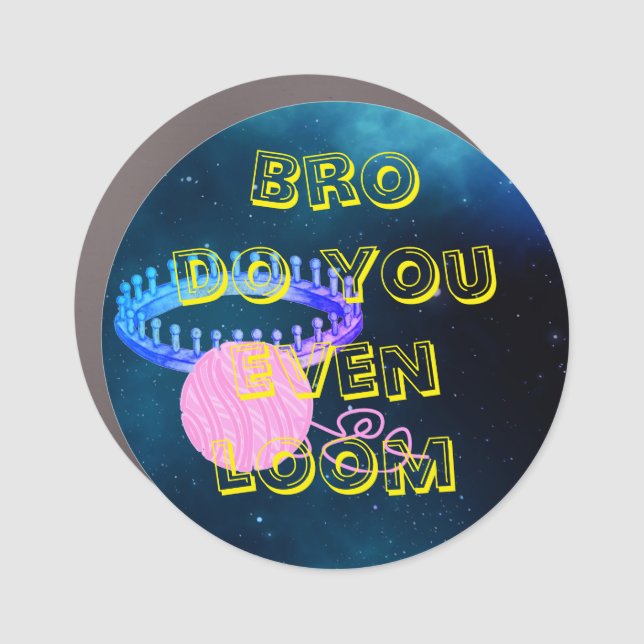 Loom knitting Car Magnet (Front)