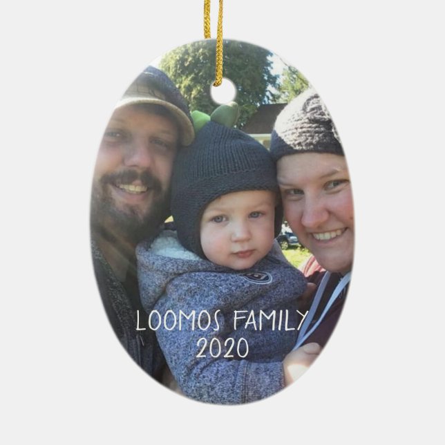 Loomos Family Ceramic Ornament (Back)