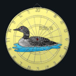 Loon bird cartoon illustration  dart board<br><div class="desc">Loon bird cartoon illustration</div>