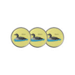 Loon bird cartoon illustration golf ball marker