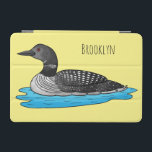 Loon bird cartoon illustration iPad mini cover<br><div class="desc">Loon bird cartoon illustration</div>