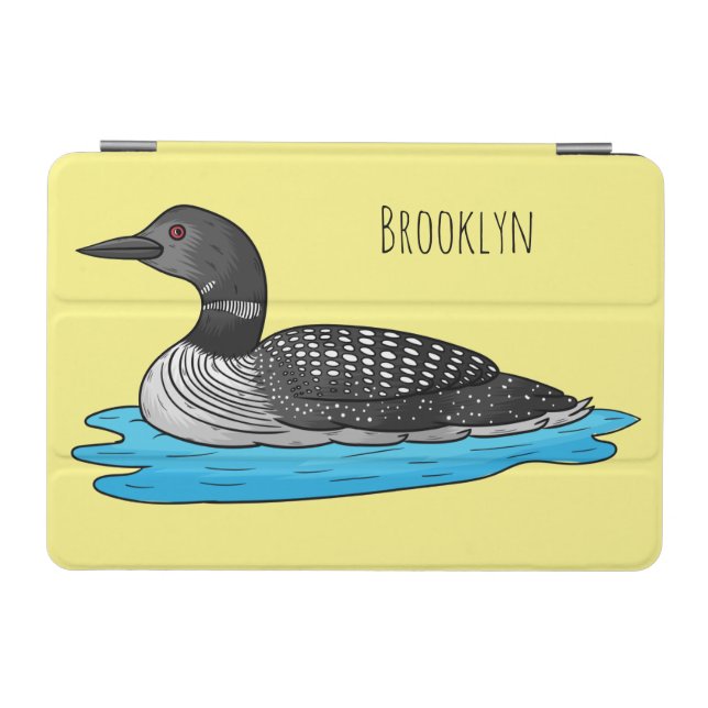 Loon bird cartoon illustration iPad mini cover (Horizontal)