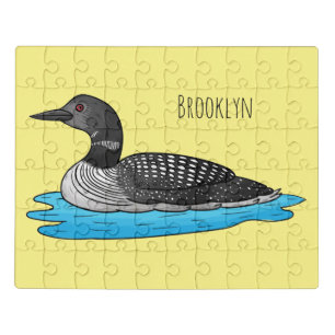 Loon bird cartoon illustration jigsaw puzzle