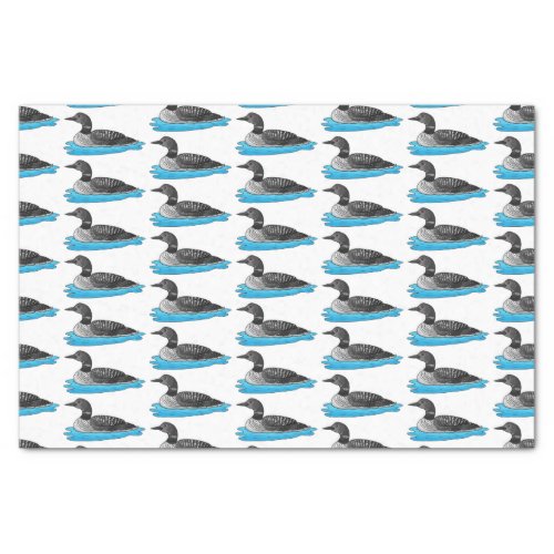 Loon bird cartoon illustration tissue paper