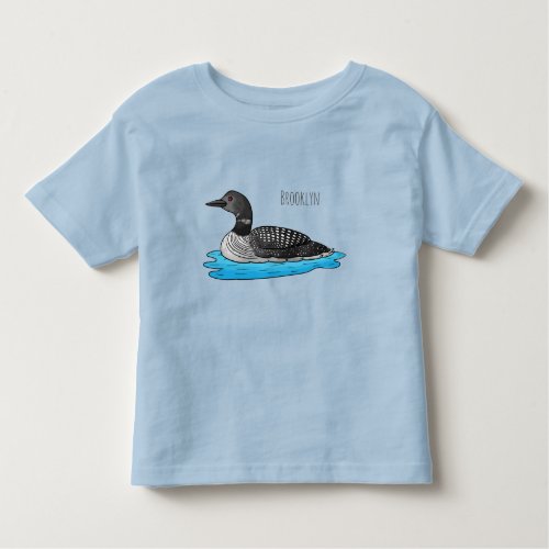 Loon bird cartoon illustration  toddler t_shirt