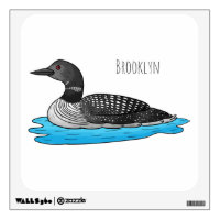 Loon bird cartoon illustration