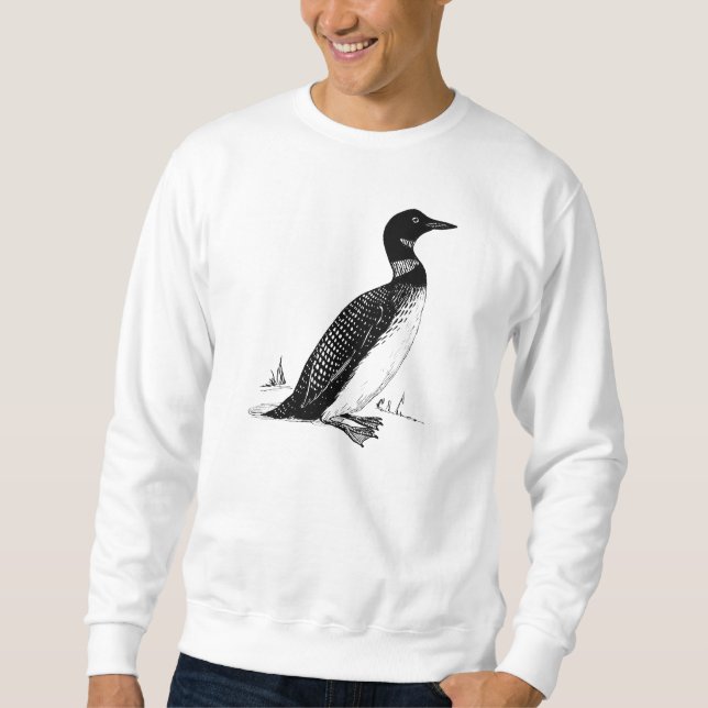 Loon Bird Illustration Sweatshirt (Front)