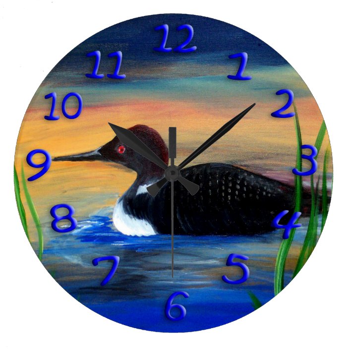 Loon clock from Minnesota memories