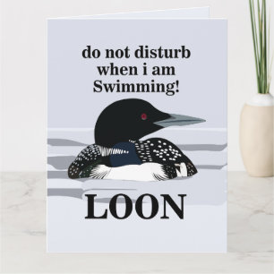 Loon Common Loon Bird Lake Funny Card