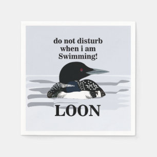 Loon Common Loon Bird Water Lake Party Napkins