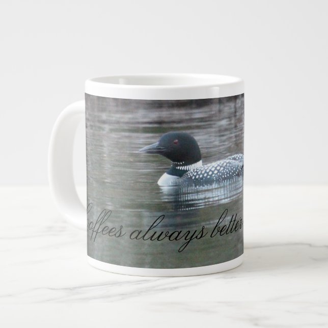 Loon Cottage Inspired Large Coffee Mug (Front Left)