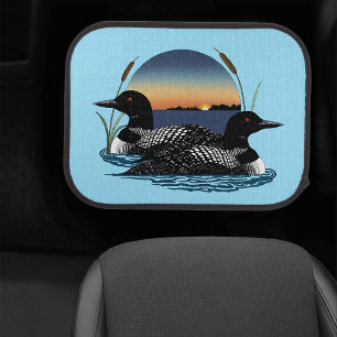 Loon Couple Sunset Blue Lake Wildlife Car Floor Mat
