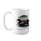 Loon Couple Sunset Blue