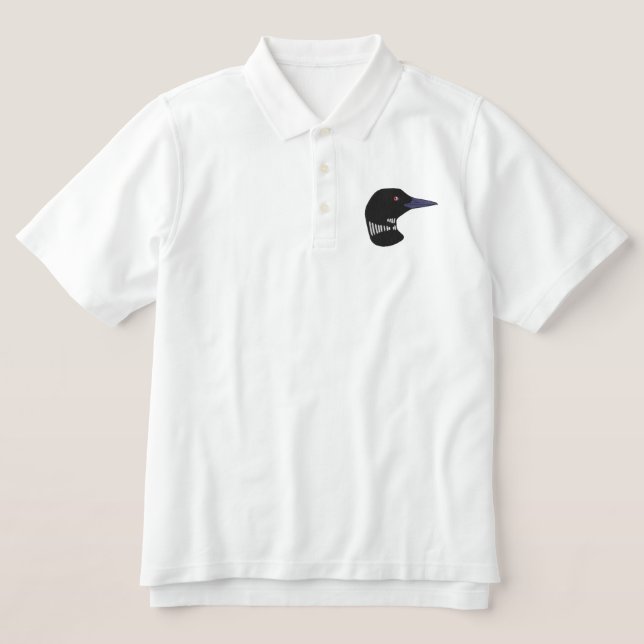 Loon Embroidered Polo Shirt (Design Front)