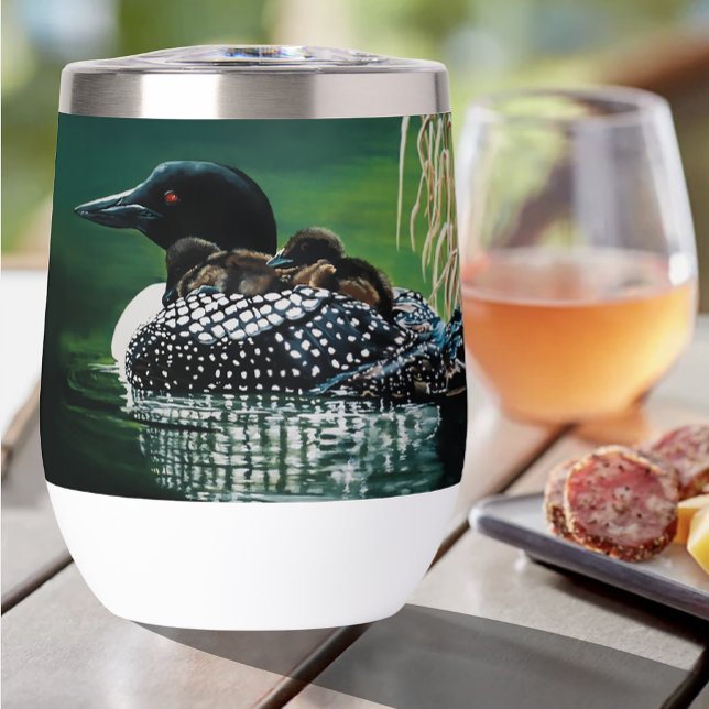 Loon Family Outing Thermal Wine Tumbler (Creator Uploaded)
