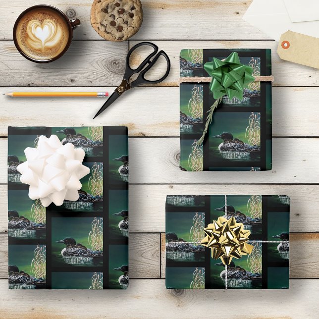 Loon Family Outing Wrapping Paper Sheets (Creator Uploaded)