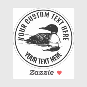 Loon Icon Logo Custom Vinyl Sticker