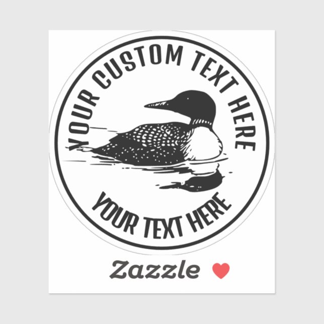 Loon Icon Logo Custom Vinyl Sticker (Sheet)