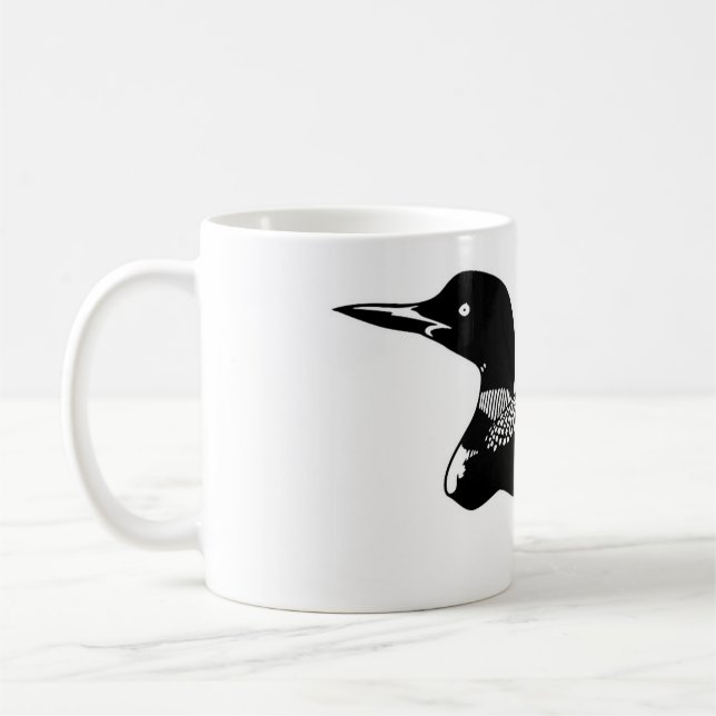 Loon Illustration Coffee Mug (Left)