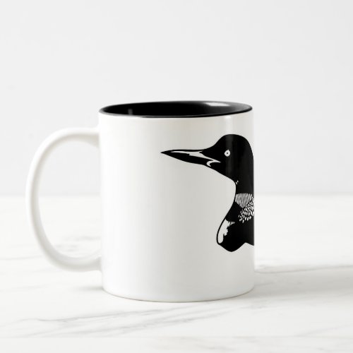 Loon Illustration Two_Tone Coffee Mug