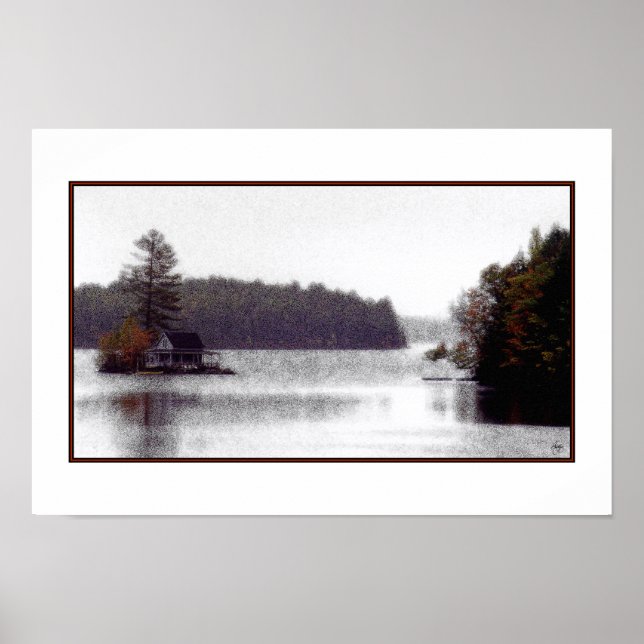 Loon Island Misty Mindscape Poster (Front)