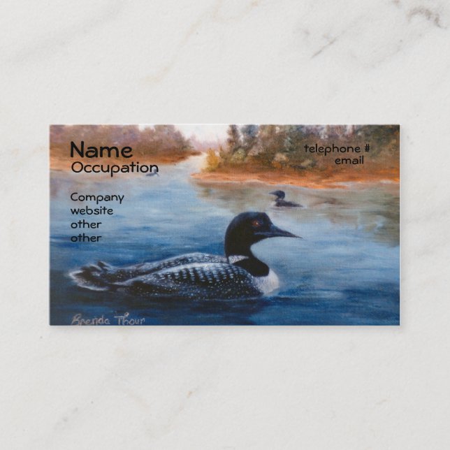 Loon Lake Business Cards (Front)