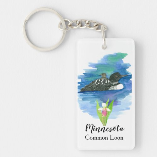 Loon Mama Baby Bird Lady Slipper Keychain