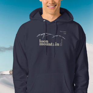 Loon Mountain New Hampshire scribbled Hoodie