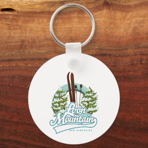 Loon Mountain New Hampshire ski logo Keychain