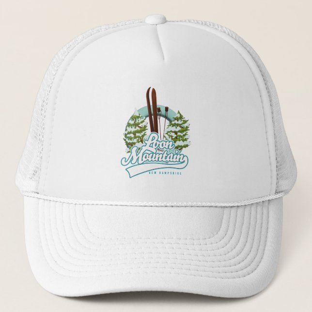 Loon Mountain New Hampshire ski logo Trucker Hat (Front)