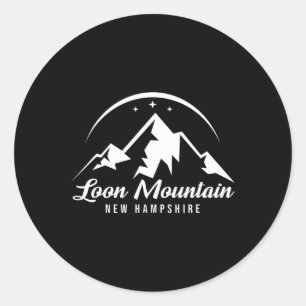Loon Mountain New Hampshire Ski Resort Skiing Snow Classic Round Sticker