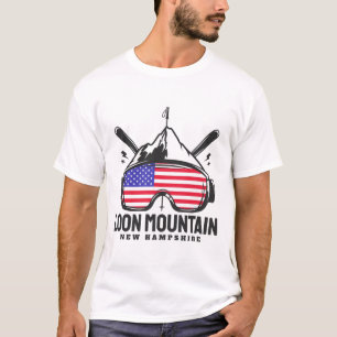 Loon Mountain New Hampshire Usa Ski Retro Skiing T-Shirt