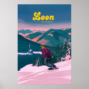 Loon Mountain Ski Resort New Hampshire Poster