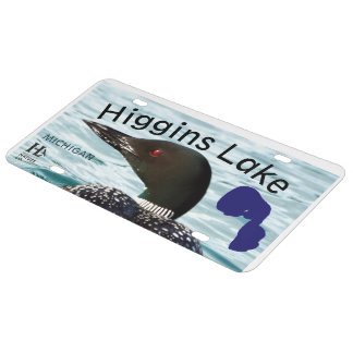 Loon on Higgins Lake, Michigan License Plate
