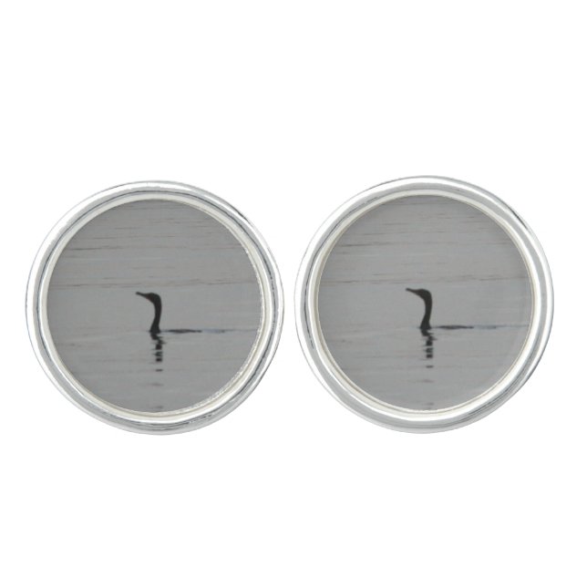 Loon on the Lake Cufflinks (Front)