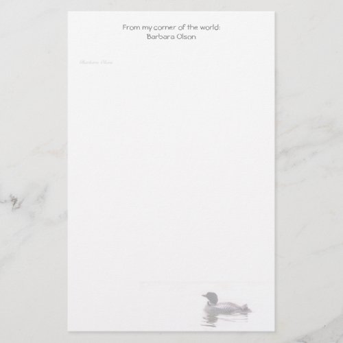 Loon paper stationery