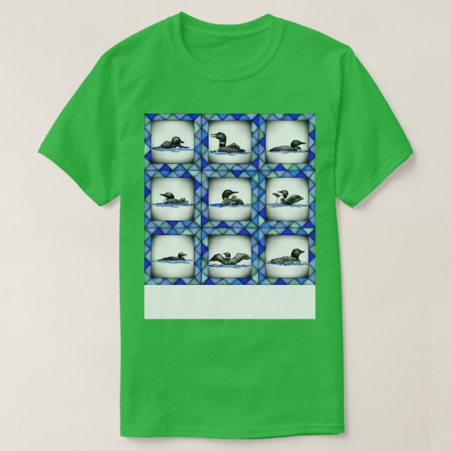 Loon quilt T-Shirt (Design Front)