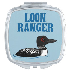 Loon Ranger Square Compact Mirror