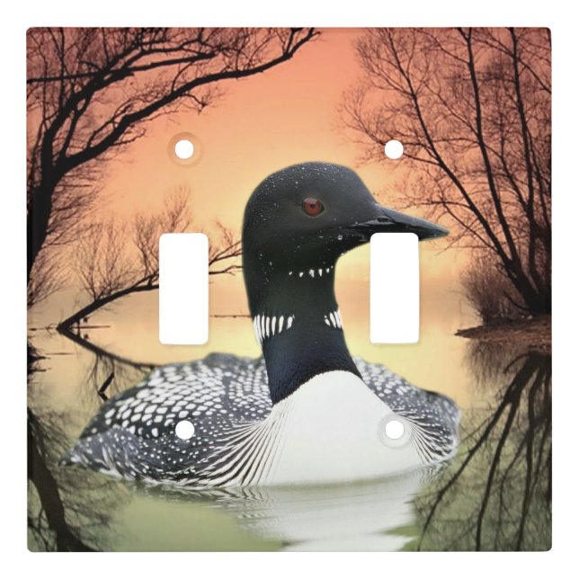 Loon Reflections Light Switch Cover (Front)