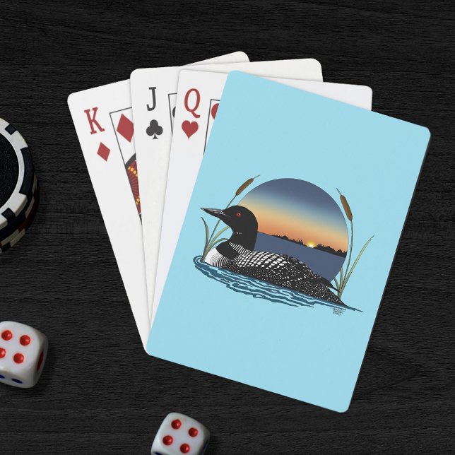 Loon Sunset Blue Poker Cards (Creator Uploaded)