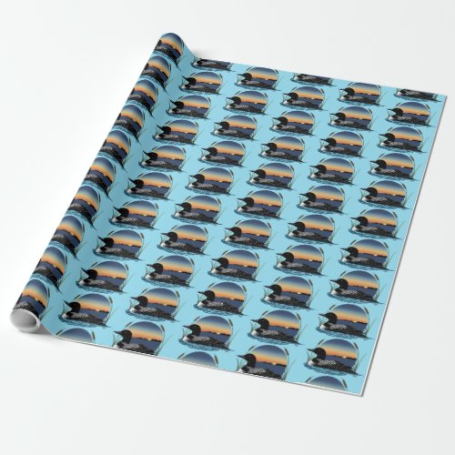 Loon Sunset Wrapping Paper