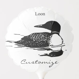 Loon Swimming Bird Art Thunder_Cove Balloon