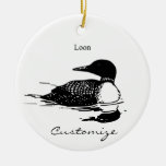 Loon Swimming Bird Art Thunder_Cove Ceramic Ornament