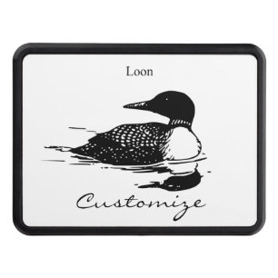 Loon Swimming Bird Art Thunder_Cove Hitch Cover