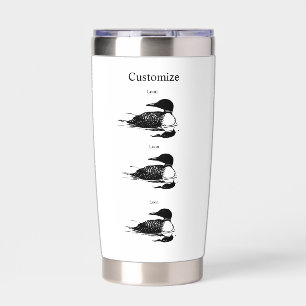 Loon Swimming Bird Art Thunder_Cove Insulated Tumbler
