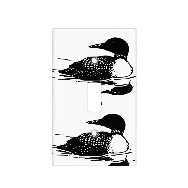 Loon Swimming Bird Art Thunder_Cove Light Switch Cover (Front)