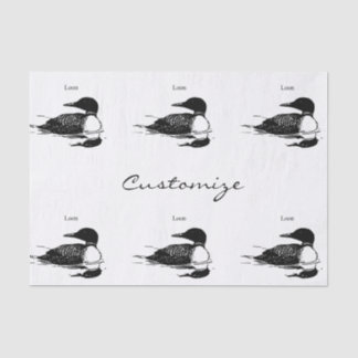 Loon Swimming Bird Art Thunder_Cove Tissue Paper