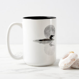 Loon Swims In The Moonlight Coffee Mug