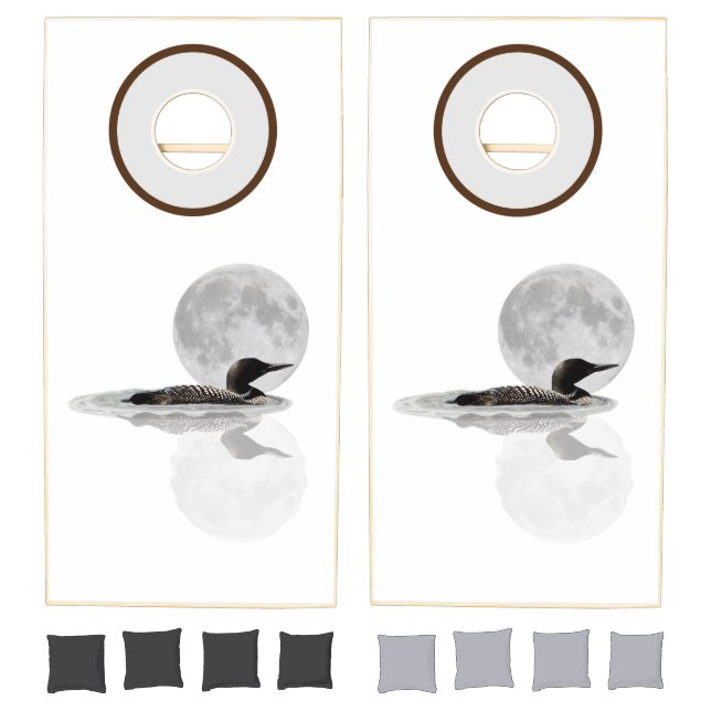 Loon Swims In The Moonlight Cornhole Set (Set)
